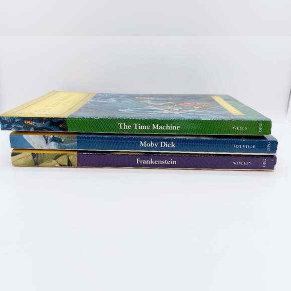 Junior Classics For Young Readers Lot of 3 Moby Dick, Time Machine, Frankenstein - Picture 7 of 11
